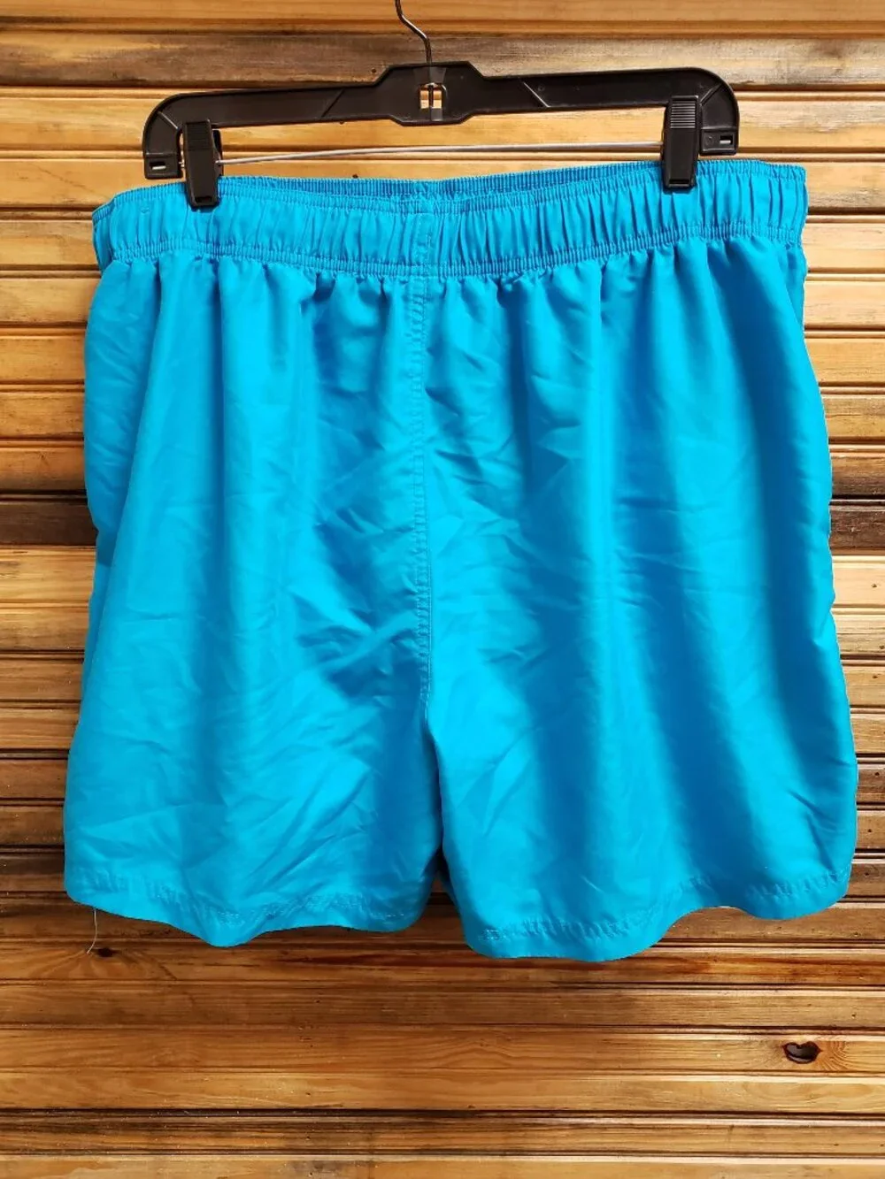 Faded Glory Men's XL (40-42) Aqua Blue Swim Trunks Lined Board Shorts Pockets